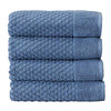 Great Bay Home 100% Cotton Blue Bath Towel Set | 4 Soft Bath Towels (30 x 52 inches) | Highly Absorbent, Quick Dry Bath Towels | Grayson Collection (Set of 4, Diamond Blue)