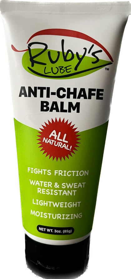 All Natural | Hand Made in Boulder CO | Voted Best for Triathlons and Ironmans | Ruby's Lube | Anti- Chaffing Balm | Water & Sweat Resistant | Formulated by a 7 Time Ironman Winner - 3 oz Tube