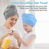 AIDEA Microfiber Hair Towel Wrap, 5 Pack Hair Turbans, Super Absorbent Quick Dry Hair Towel Wrap for All Hair Types Anti Frizz, 26