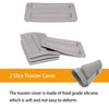 2 Pack Toaster Cover 2 Slice Toaster Cover Silicone Toaster Lid Bread Machine Cover Bread Maker Accessories (Grey)