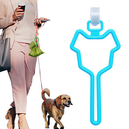 Dalzom® 2Pcs Dog Poop Bag Holder, Waste Bag Holder Carrier for Leash, Dog Poop Bag Dispenser for Walking Running Bicycle Accessory (Blue)
