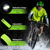 Reflective Running Gear Set Include 2 Pieces LED Safety Lights and 4 Reflective Bands for Wrist Arm Ankle Leg Reflective Straps Tape High Visibility Reflector Bands Strobe Running Light for Woman Men