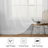 MIULEE 2 Panels Solid Color White Sheer Window Curtains Elegant Window Voile Panels/Drapes/Treatment for Bedroom Living Room (54 X 84 Inches White)