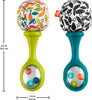 Fisher-Price Baby Newborn Toys Rattle n Rock Maracas Set of 2 Soft Musical Instruments for Babies 3+ Months, Neutral Colors (Amazon Exclusive)