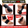 Athletic Tape Black Extremely Strong: 3 Rolls + 1 Finger Tape. Easy to Apply & No Sticky Residue. Black Sports Tape for Boxing, Football or Climbing. Enhance Wrist, Ankle & Hand Protection Now