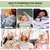 Sleep Mask for Kids, Girls Plush Sleeping Eye Cover 3 Pieces Soft Eye Blindfold Sleep Eye Cover Animal Sleeping Eye Shade for Kids (Rainbow Color, Bunny, Cat and Unicorn Style)