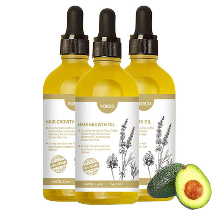 3 PCS Carvenchi Natural Hair Growth Oil, Rosemary Oil for Hair Growth Organic,Hair Oil for Dry Damaged Hair and Growth for Women&Men.