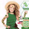 10 Sheets Lucky Shamrock Tattoos, St. Patrick's Day Green Shamrocks Face Tattoos for Irish Kids Adults Parade Arm Face Body Makeup & Costume