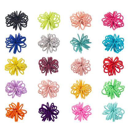400PCS Baby Hair Ties for Toddler - Diameter 2cm Small Elastic Rubber Bands for Hair, 20 Colors Little Baby Girls Ponytail Holders Hair Accessories