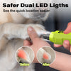 Casfuy 6-Speed Dog Nail Grinder with 2 LED Lights- Newest Pet Nail Grinder Rechargeable Quiet Electric Dog Nail Trimmer for Large Medium Small Dogs Painless Paws Grooming & Smoothing Tool (Green)