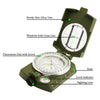 Compass, Hiking Compass for Survival with Lensatic - Waterproof Durable and Pocket-Sized