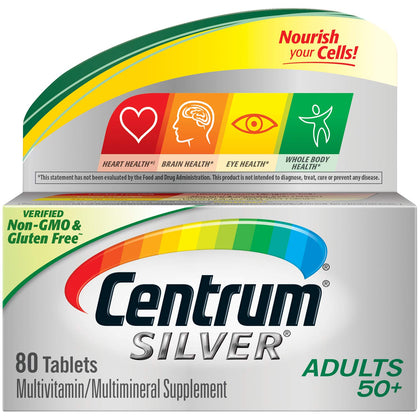 Centrum Silver Adult (80 Count) Multivitamin/Multimineral Supplement Tablet