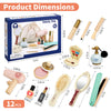 HEELWIRE Wooden Makeup Toy Set for Kids, Girls Imaginative Pretend Beauty Makeup Set Toys, Great Gift for Girls Ages 3+.