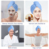 Aivoch Hair Drying Towels, 5pcs Microfiber Hair Towel for Hair Turban Wrap Drying Head Towels for Girl Women (25 x 65cm)