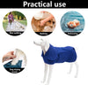 Geyecete Dog Drying Coat -Dry Fast Dog Bag - Dog Bathrobe Towel - Microfibre Fast Drying Super Absorbent Pet Dog Cat Bath Robe Towel,Luxuriously Soft-Blue-XXL