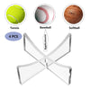 HEMYLU Ball Stand 4-Pack, Acrylic Display Stand for Softball, Baseball, Tennis Ball and Field Hockey Ball, Ball Display Holder for Storage and Displaying