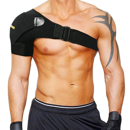 Babo Care Shoulder Stability Brace with Pressure Pad, Breathable Neoprene Shoulder Support Brace for Torn Rotator Cuff, Dislocated AC Joint, Labrum Tear, Shoulder Pain Relief, Shoulder Compression Sleeve- Men and Women