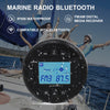 Herdio Marine Radio and Speakers Set Compatible with Bluetooth, Marine Gauge Head Unit+6.5 Inch Marine Flush Wall Mount Ceiling Speakers+Rubber Flexible Mast FM AM Antenna