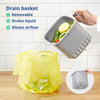 BLUE GINKGO Kitchen Compost Bin - Easy Clean Food Waste Bin for Kitchen with Handles | Countertop Compost Bin Kitchen Food Scrap Pail Bucket | Made in Korea (0.69 gal / 2.6L) - Grey