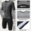 Logas Mens Triathlon Suit Trisuit Race Skinsuit Cycling Speed Suit Swimskin Bike Swim Run Gray