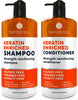 Keratin Shampoo and Conditioner Set - Sulfate and Paraben Free - Salon Thickening Treatment for Dry, Damaged, Curly, Frizzy, Straight or Color Treated Hair - Anti Frizz Formula for Women and Men