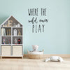 Playroom Wall Decor Where the Wild Ones Play Room Wooden Sign Wall Art Decoration for Boys and Girls Playroom Toy Room Kids Toddler Nursery Room Bedroom Home Word Cutouts Sign (Black)