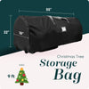 Rolling Tree Storage Bag - Storage for 9-Foot Artificial Christmas Holiday Tree. Zippered Bag, Carry Handles and Wheels for Easy Transport. Protects Against Dust, Insects, and Moisture. (BLACK)