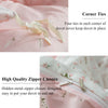 EAVD Vintage Style Garden Pink Floral Duvet Cover Queen 100% Cotton White Pink Floral Bedding Set for Girls Women Chic Shabby Boho Botanical Floral Comforter Cover with Zipper Closure 4 Ties