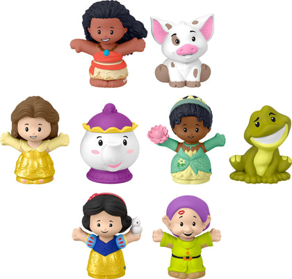 Fisher-Price Little People Toddler Toys Mattel Disney Princess Story Duos 8-Piece Figure Set for Preschool Pretend Play Ages 18+ Months