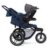 babyGap Trek Jogging Stroller - Lightweight Jogging Stoller with Extendable Canopy & Reclining Seat - Includes Car Seat Adapter - Made with Sustainable Materials, Navy Camo