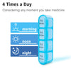 Pill Organizer 4 Times a Day, Daily Pill Box Organizer, Large Weekly Medicine Organizer Box, Pill Cases Organizers 7 Day, Daviky Pill Boxes 7 Day to Hold Vitamins, Medication