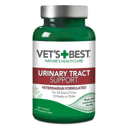 Vet's Best Cat Urinary Tract Support Chewables | Supports A Healthy Urinary Tract in Cats | 60 Chewable Tablets