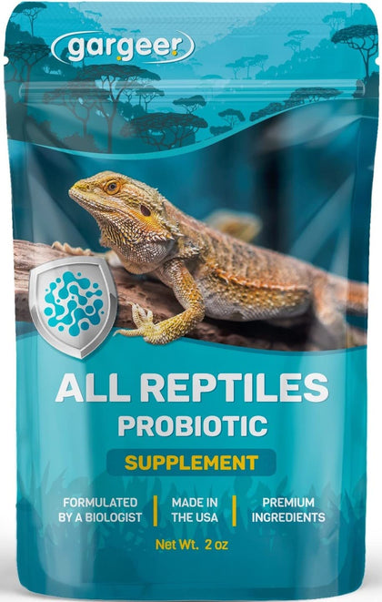 Gargeer Reptile Probiotics. Improve Appetite, Digestion and Boost Immune System. Supplement 10-12 Pounds of Food with Our 2 Oz Bag. Enjoy!