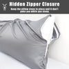 Body Cooling Pillow Cases Cover, Bamboo Rayon Dark Grey Body Pillowcases with Zipper Closure, Cool and Breathable Pillow Case for Hot Sleepers and Night Sweats, 20x54 inches
