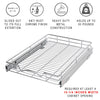 HOLD N' STORAGE Pull Out Cabinet Organizer, Heavy Duty-with Lifetime Limited Warranty -14W x 21D - Requires At Least a 15-1/4 Cabinet Opening, Steel Metal cabinet drawers slide out, Chrome Finish