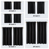 PANELSBURG Small Window Curtains for Bathoom,Half Window Short Cafe Curtain for Kitchen Bedroom,Set 2 Panels,24 Inch Length,Black