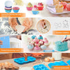 Cake Decorating Tools Supplies Kit: 236pcs Baking Accessories with Storage Case - Piping Bags and Icing Tips Set - Cupcake Cookie Frosting Fondant Bakery Set for Adults Beginners or Professional, Blue