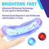 Teeth Whitening Kit Pen Gel: 32X LED Light with Hydrogen Carbamide Peroxide for Sensitive Teeth - Professional Tooth Whitener Dental Tools with Mouth Tray for Achieving a Bright White Smile