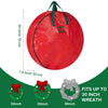 2 Pieces Christmas Wreath Storage Bag Xmas Wreath Storage Container for Christmas Garland Protect Artificial Wreaths(Red,30 x 8 Inch)