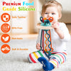 Baby Montessori Toys for 6-12 12-18 Months, Food Grade Silicone Pull String Toys for 1 Year Old, Travel Toys Sensory Toys for Toddlers, Gift for Boys & Girls 8 9 10 Months