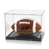 LuxRound Football Display Case, Acrylic Display Box for Football, Autographed Football Holder Stand for Showcase, Memorabilia Football Display Case with LED Light, UV Portection Dust Proof