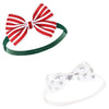 Hudson Baby Infant Girl Cotton and Synthetic Headbands, 12 Days Of Christmas Plaid, 0-24 Months