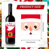 Whaline 32Pcs Christmas Wine Bottle Label Stickers Cartoon Santa Claus Snowman Gingerbread Man Waterproof Wine Bottle Cover Xmas Self- Adhesive Stickers for Christmas Party Decor Supplies, 8 Designs