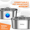 Rellaty Official Cat Water Fountain Filters Replacement & Pre-Filter Sponges for 3.2L/108oz Automatic Pet Fountain Dog Water Fountain