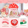 ENCHEAR Kid Play Tent Pop Up Tent Indoor Outdoor Large Space Playhouse for Boys and Girls Foldable Unique Mushroom Tent Patented(43in*57in, Red Mushroom)