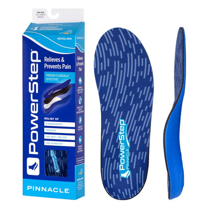 PowerStep Insoles, Pinnacle, Plantar Fasciitis Pain Relief Insole, Heel Pain &Arch Support Orthotic For Women and Men, M6/W8