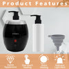 Professional Massage Oil Warmer, Lotion Warmer Dispenser Heater, One-Touch Temperature Control 15 Minutes Completely Heating with one Pump Oil Bottle (Black(Funnel))