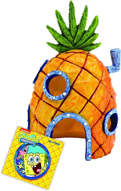 Penn-Plax Spongebob Squarepant Officially Licensed Aquarium Ornament - Spongebobs Pineapple House - Medium