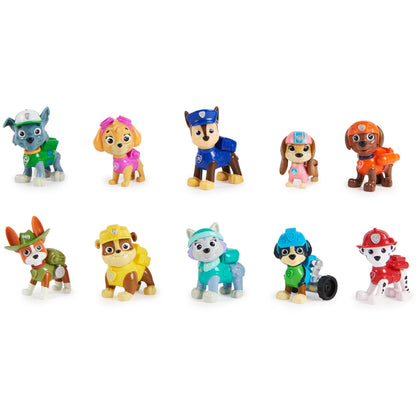 Paw Patrol, 10th Anniversary, All Paws On Deck Toy Figures Gift Pack with 10 Collectible Action Figures, Kids Toys for Ages 3 and up