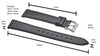 STUNNING SELECTION ALPINE flat Stitched Genuine Leather Watch strap with Quick Release Spring Bars - Black - 18 mm